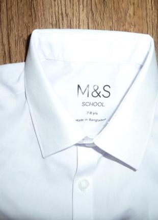 Marks&spencer новая белая школьная рубашка на девочку 7-8 лет6 фото
