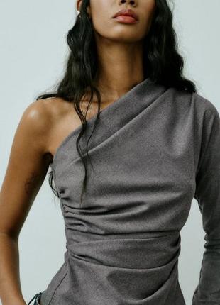 Стильний блуза на одне плече zara3 фото