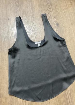 Топ декольте  h&m розмір s під атлас асфальтного кольору
