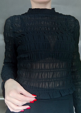 Женская чёрная блузка, свитшот divided ⚫