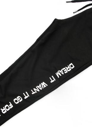 Черные спортивные штаны джоггеры для мальчиков 9-10, 11-12 лет туречки