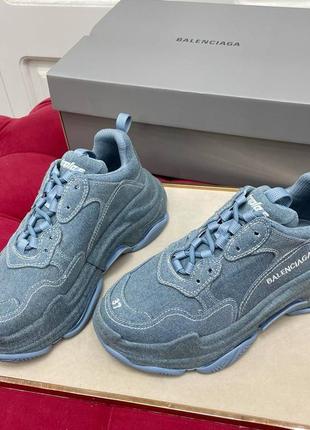 Кросівки джинсові balenciaga