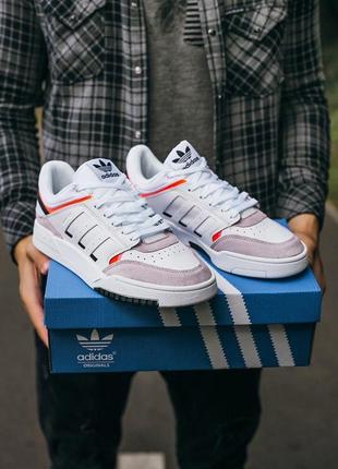 Чоловічі кросівки adidas drop step "white\grey\orange"