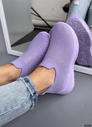 Мокасины женские фиолетовые сиреневые кроссовки4 фото
