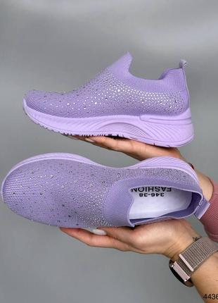 Мокасины женские фиолетовые сиреневые кроссовки8 фото