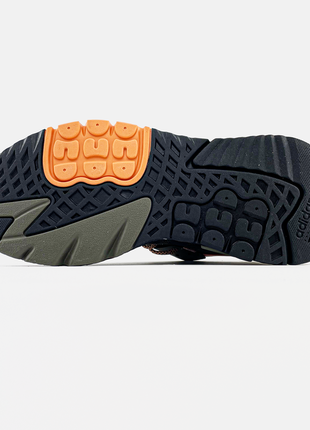 Чоловічі кросівки adidas nite jogger core black orange9 фото