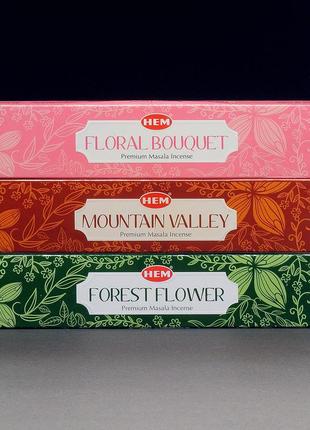 На,бір натуральних пахощів floral bouquet + mountain valley + forest flower hem 15 г