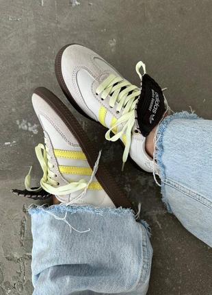 Жіночі кросівки адідас adidas samba x wales bonner yellow premium9 фото