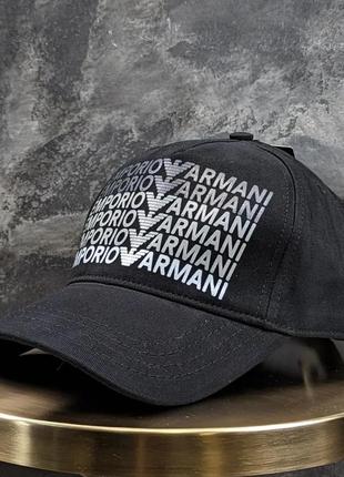 Кепка армани черная мужская\женская. брендовая кепка унисекс1 фото