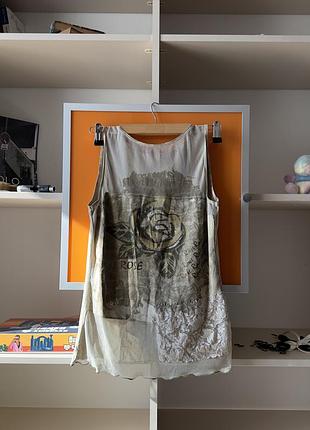 Винтажный топ майка в стиле y2k