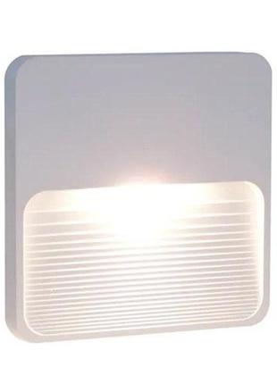 Подсветка для ступеней лестниц luminaria step 3w white 4200k 90x90x12 220v ip65