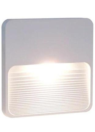 Подсветка для ступеней лестниц luminaria step 3w white 4200k 90x90x12 220v ip65