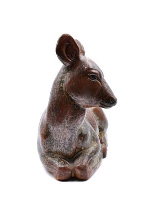 Керамическая статуэтка оленя. дания, royal copenhagen, автор knud kyhn.4 фото