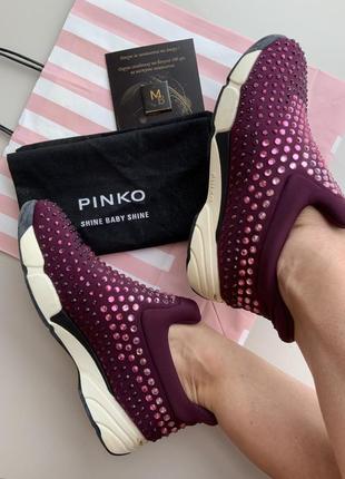 Pinko italy італійські кросівки з камінням swarovski