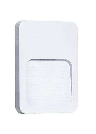 Подсветка для ступеней лестниц luminaria step 2w white 4200k 120x90x12 220v ip652 фото
