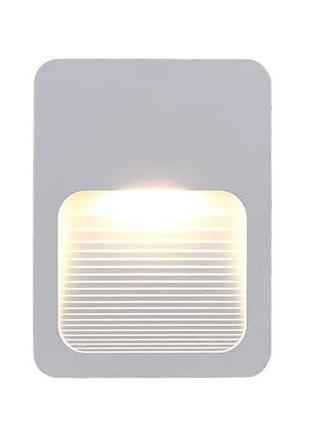 Підсвічування для сходів luminaria step 2w white 4200k 120x90x12 220v ip65