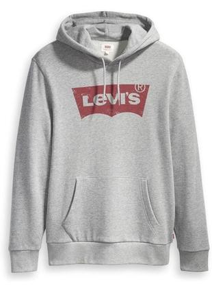 Сіре худі levi's кофта светр світшот levi's худі оверсайз1 фото