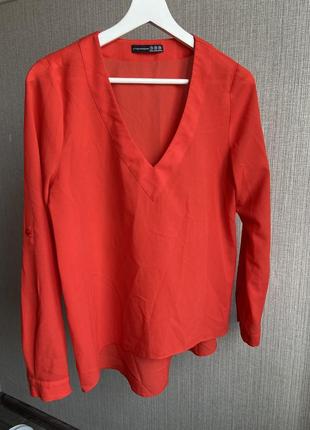 Червона блузка блуза шифонова