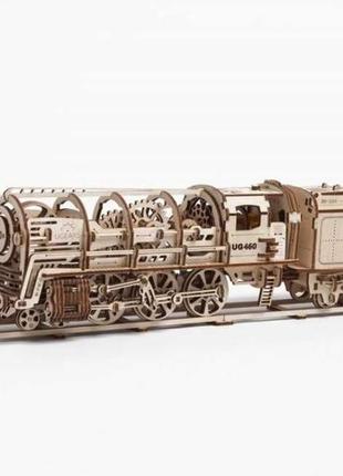 Модель-конструктор дерев'яний "локомотив" від ugears5 фото