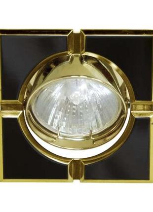 Вбудований світильник feron 098t mr-16-s чорний золото