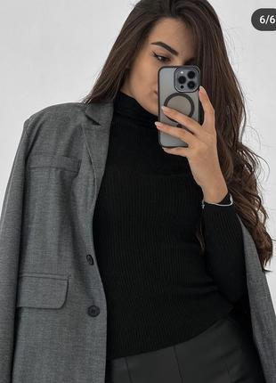 Сірий класичний піджак3 фото