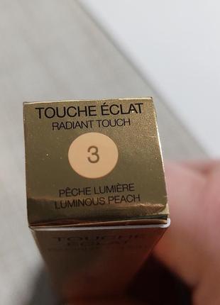 Yves saint laurent touche eclat  3 light peach. 2.5 ml.

коректор для лиця.3 фото