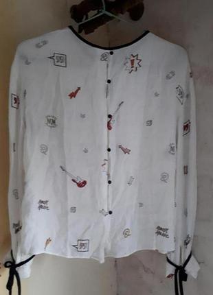 Белая рубашка, блуза zara 4