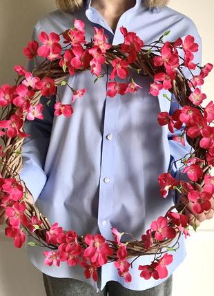 Венок декоративный весенний  "цвет райской яблони" розовий1 фото