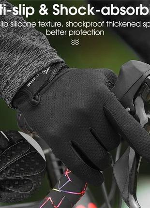 Перчатки для горного велосипеда с полным пальцем сенсорным экраном4 фото