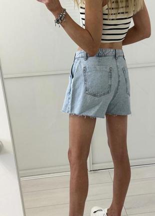 Женская джинсовая юбка-шорты zara7 фото