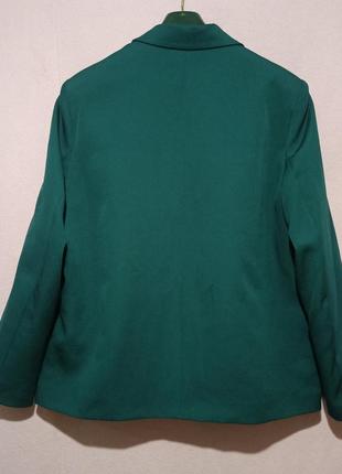 Пиджак жакет изумрудный двубортный 16 р2 фото