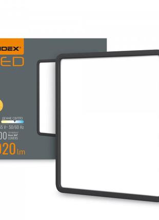 Led світильник накладний квадрат videx 24w 5000k black