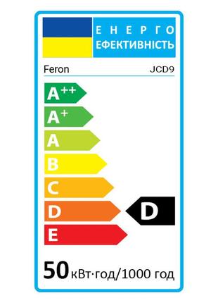 Галогенна лампа feron jcd9 50вт2 фото