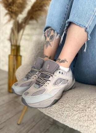 Nike m2k tekno grey сірий, замша, текстиль 🔥4 фото