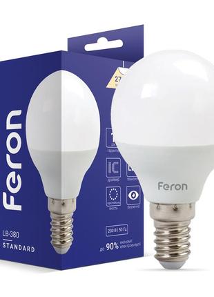Світлодіодна лампа feron lb-380 4вт e14 2700k