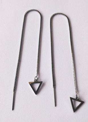 Сережки протяжки  xuping ttm stainless steel   довжина  15,5 см.