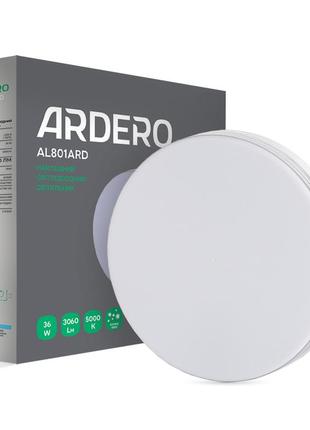 Накладний світлодіодний світильник ardero al801ard 36w коло
