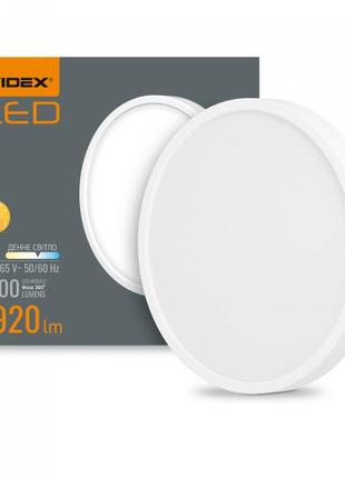 Led світильник круглий накладний videx 24w 5000k white