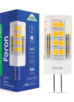 Світлодіодна лампа feron lb-423 4вт g4 4000k