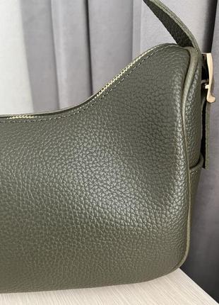 Стильна жіноча сумка колір хакі3 фото