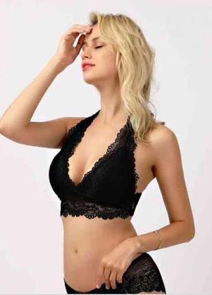Фирменный качественный сексуальный гипюровый бюстгальтер без косточек