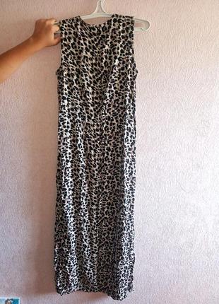 Леопардовое платье в пол4 фото