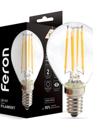 Світлодіодна лампа feron lb-161 6вт e14 2700k1 фото