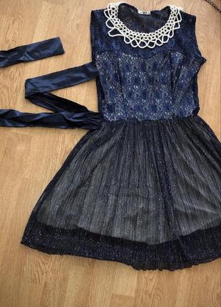 Темно-синє плаття1 фото