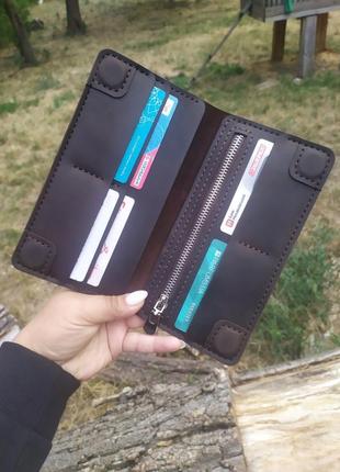 Шкіряний гаманець,тревел-кейс. ручна робота