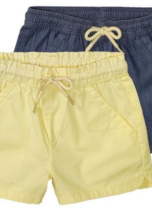Шорти набір 2 шт. для дівчинки lupilu lidl 408419 098-104 см (2-4 years) різнобарвний