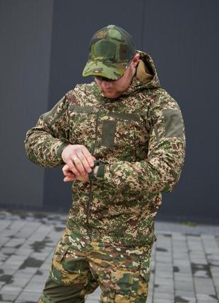 Тактична куртка піксель софт шел,військова водовідштовхувальна куртка з капюшоном для військових2 фото