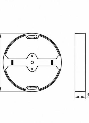 Рамка накладного монтажу безрамкового круглого світильника videx (vl-dlfr-24sf)4 фото