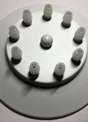 Потолочное основание для светильника  на 9 отверстий (круг 200мм) цвет белый