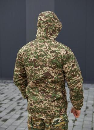 Весняна тактична куртка піксель, демісезонна весняна soft shell куртка, на мікро флісі  для військових7 фото